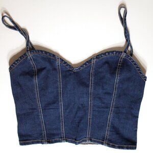 Denim bustier / Size L / Refuge (brand)